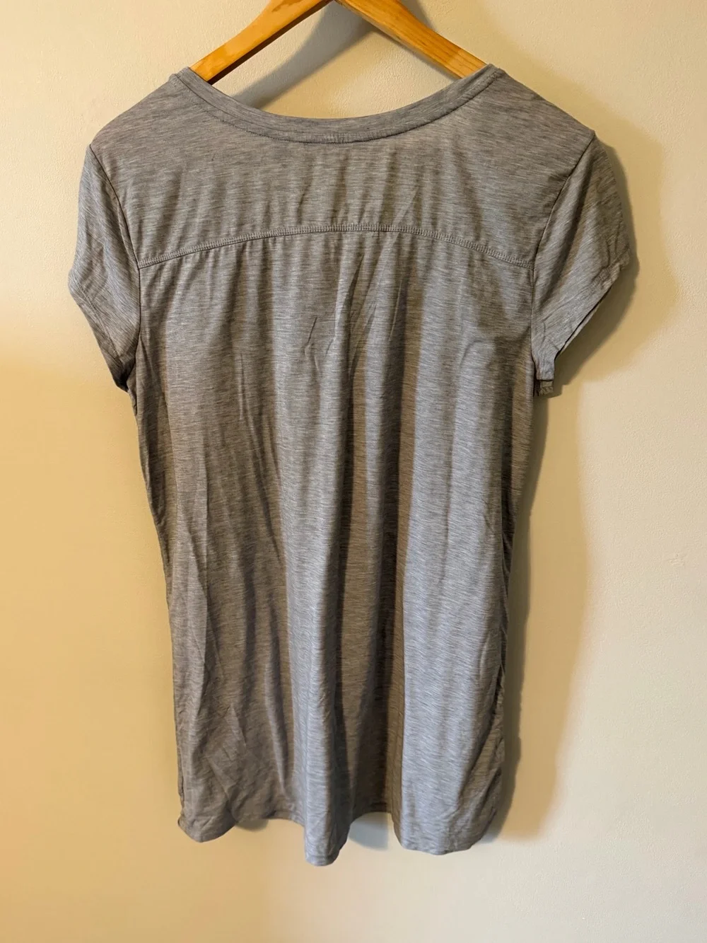 Athleta Short Sleeve Tunic Tee Heather Grey XL